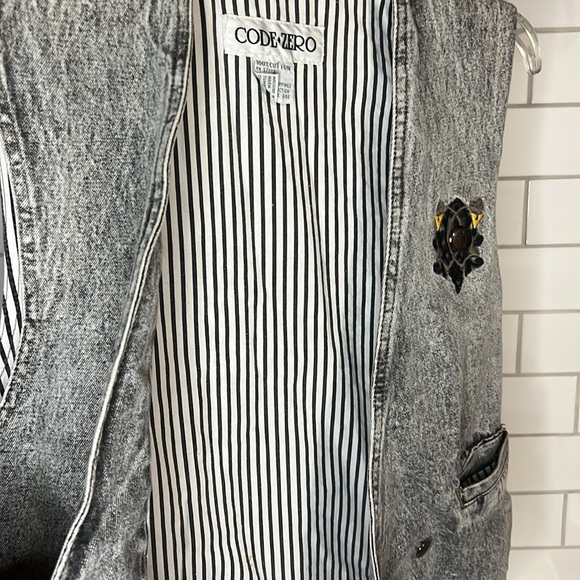 Vintage Code Zero Denim Vest Jacket Size Medium - Picture 9 of 9